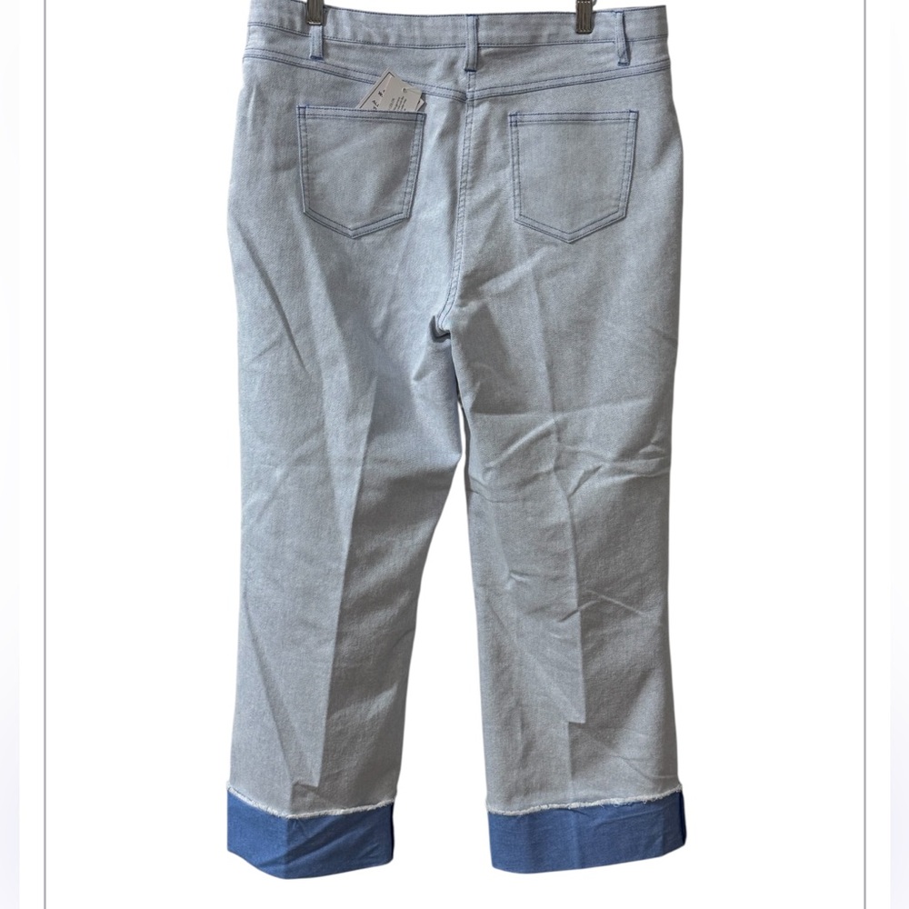 Ruby Rd. Cuffed Pull-On Fly Jeans Size 14 - Picture 2 of 5